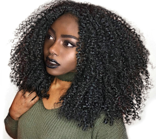 250% Density afro Kinky Curly 360 Lace frontal Human Hair Wig Bleached Knots Indian Curly Lace Front Human Hair Wig For Black Women