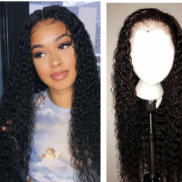 360 Frontal Lace Wig water wave glueless brazilian Hair Wigs Virgin 360 full lace human hair Wig 130% Density Natural Hair