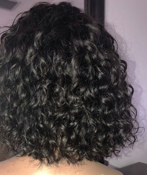 Curly 360 Lace Frontal Wig Pre Plucked With Baby Hair 150% Density Short Human Hair Bob Wigs Brazilian Remy Bob Wig