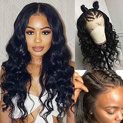 body wave 360 lace front wig 180 density natural hairline pre plucked 360 lace frontal human hair wig Body wave Full ends Natural