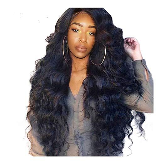 280% Density Wave 360 Lace Frontal Wig Pre-Plucked Hairline 360 Lace Front Human Hair Wigs for Black Women (20inch with 280% d