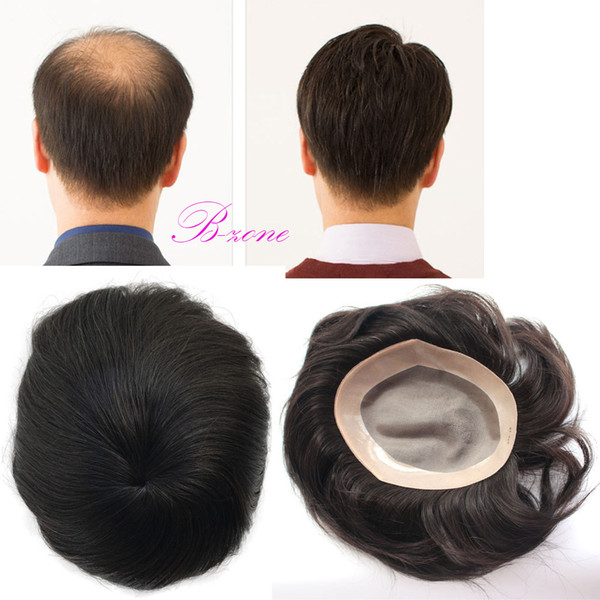 Free 6x8 Inch Hot sell fine mono base with Npu men toupee human hairpiece replacement system for men