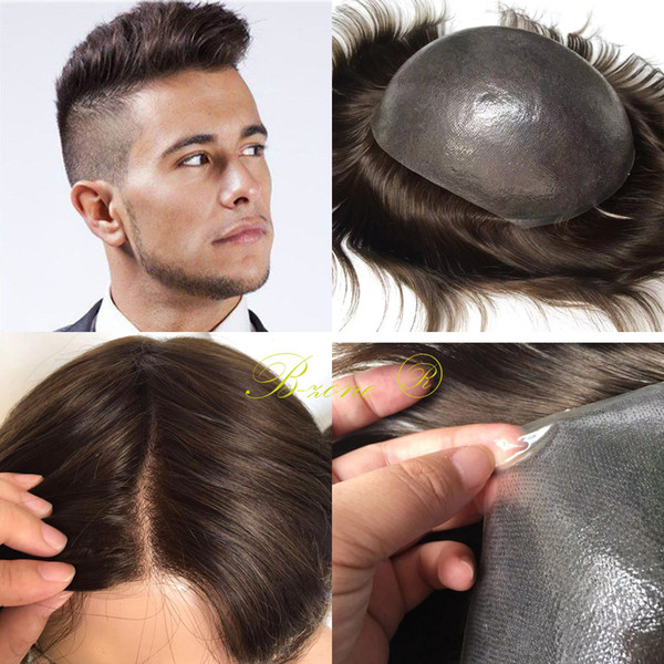 Durable Thin skin men toupee 8X10