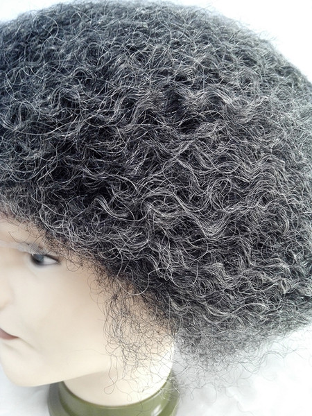 Afro Curl Hair Toupee Wig for Black Men All French Lace Natural Looking