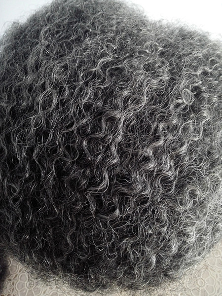 Personal Customized human hair wigs grey hair afro curl for African women