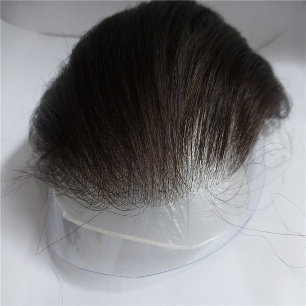 Ultra Thin Skin 0.02-0.03mm V-looped 100% Real Human Hair Men Toupee Cheap Stock Piece for Men