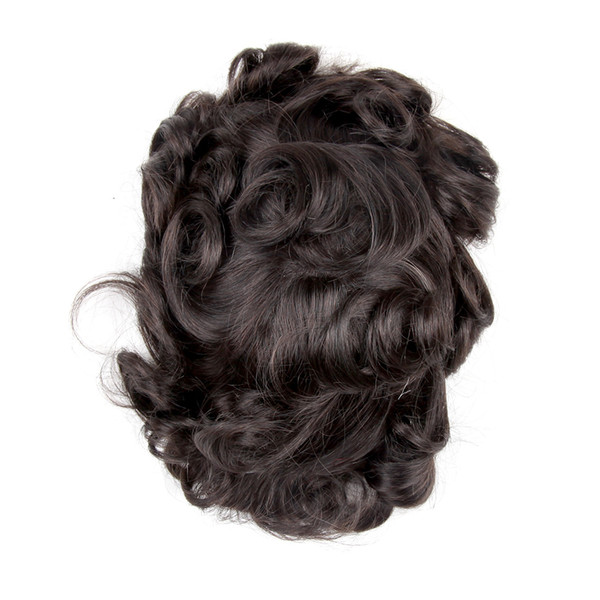 Brazilian virgin human hair toupee for men 10