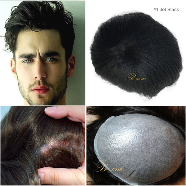 Super thin skin 0.08mm pu v loop natural headline pu thin skin men toupee/ men hair replacement/ men hair pieces/men wig