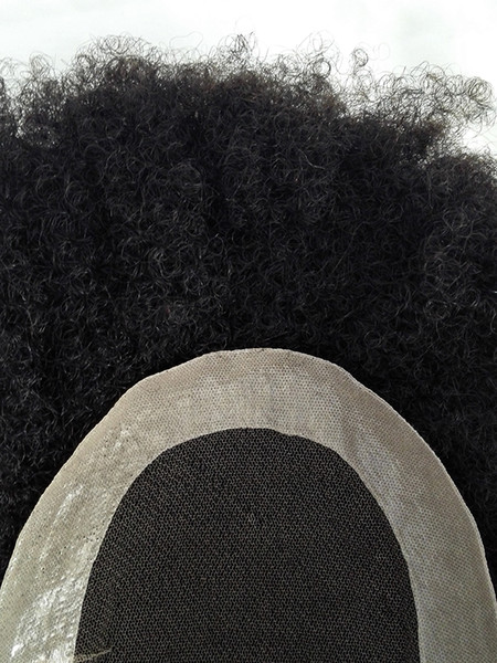 Personal Customized order Top Selling Afro Curl Human Remy Indian Hair Wigs Custom Afro Toupee For Black Men 12inch