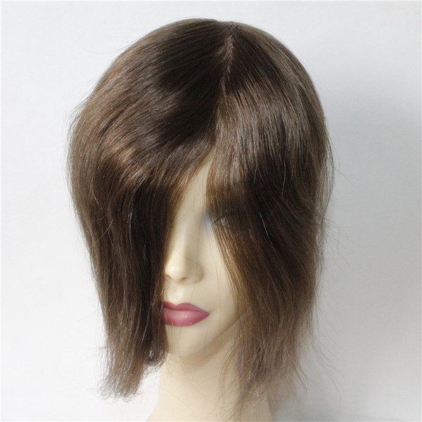 Customized Silk base bioskin hair toupee for men Indian hair toupee for women