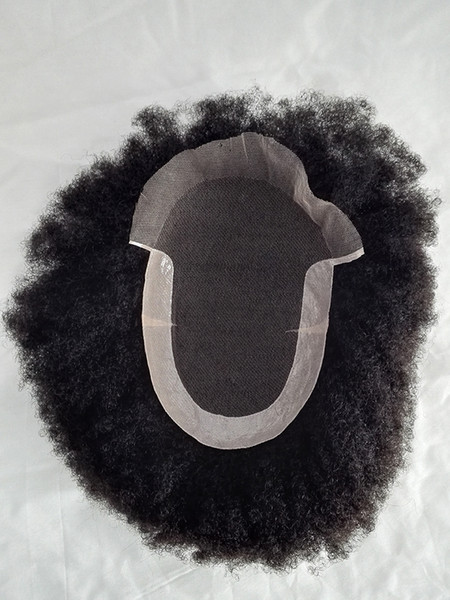 Personal Customized men hair toupee 100% Virgin Indian Hair 4c afro kinky curly human hair weave 10 inch