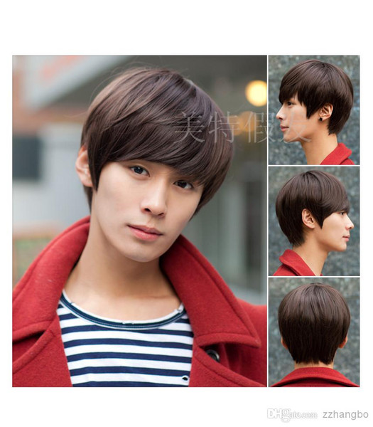 Short Hair Handsome Man Hand Woven Wig Hair Stylish Men Hands Technology From The Hair Clean And Fresh Vitality Brazil With Dark Brown Wig