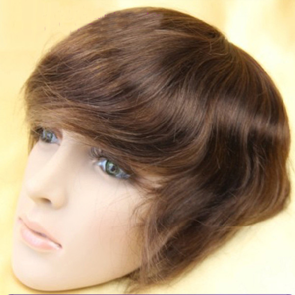 6x8inch #1#1b#2#3#4 Super Durable Thin Skin toupee, Mono Base Men hair Wig, Hair Prosthesis with Indian human hair