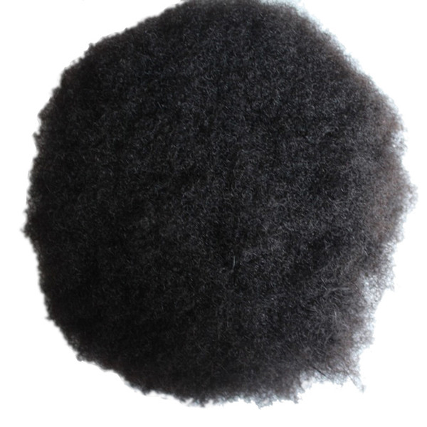 Afro toupers system base 8X10 inch afro curl full lace wig 6mm curl 120% density 1B# black colour color for black men