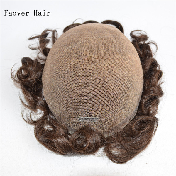 7A+ indian virgin hair 1b,2#,3#,4#,4ASH,5#,6#,7#,7ASH color men's toupee 110% density 6