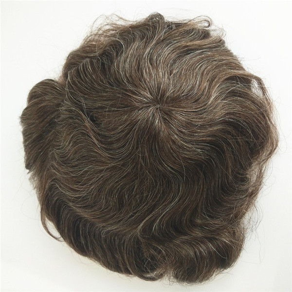 Mono Lace With Npu Men Toupee Mono Lace With Npu Men's Wig NPU Men's Toupee High Quality Wig For Men Stock Hair Systems