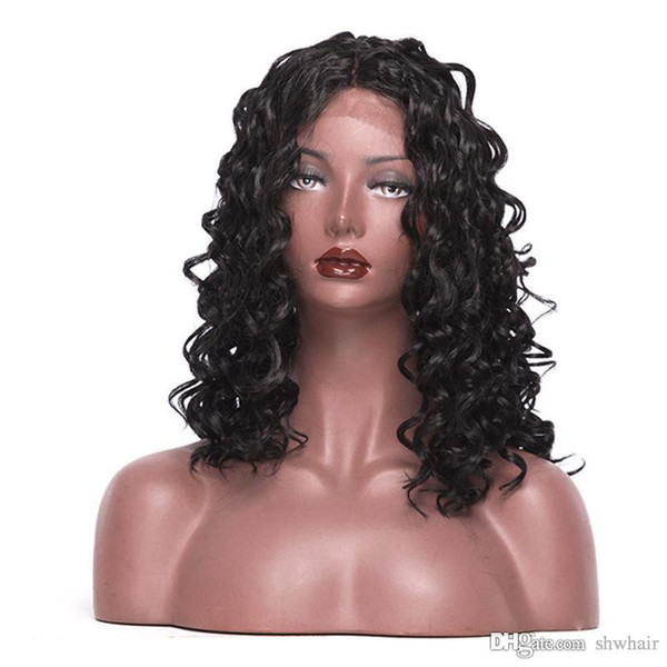 Curly Bob Synthetic Wig High Temperature Fiber Pre Plucked Hairline Glueless Short Cut Curly Synthetic Lace Front Wigs For Black Women