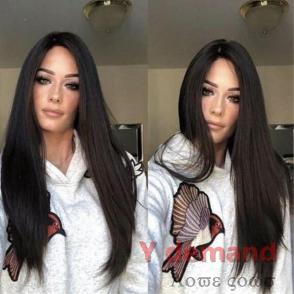 24'' Long Straight Black Hairstyle Wig? Hair Wigs Black Fashion Heat Resistant Synthetic Hair Wig for Women