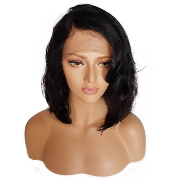 Y demand Lace Front Wig Hair Brazilian Hair wig Natural Wavy Handmade Natural Black Synthetic Heat Resistant Fiber For White Or Black Women