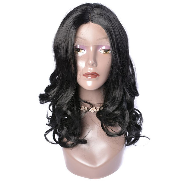 Modern Show Loose Wave Lace Front Wigs Synthetic Hair Middle Part Lace Wigs For Sale Middle Part Synthetic Wigs For Sale