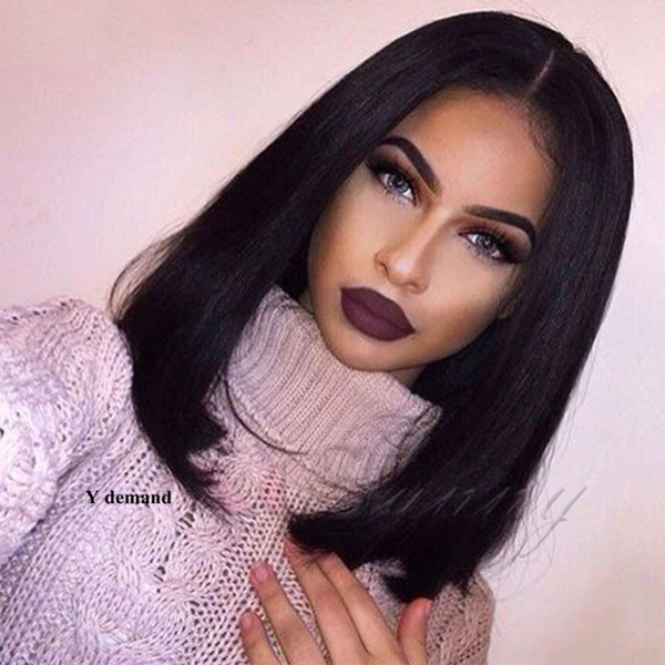 BOB Black Wig Synthetic Hair Short Straight Wig For Black Women Wholesale Price!!Classic Fashion Cool! Top Quality