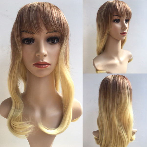 Afro Hair Charming Long Blond Wig Simulation Brazilian Human Hair Straight Wigs Full Wigs For Black Women Y demand