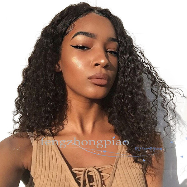 FZP Black Women Wig Long Curly Wigs 1b# Black Heat Resistant For African Americans Woman Hot Sale