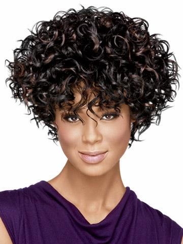 Afro Fashion Short Black/Blonde Sexy Wig High Quality Classical Style Wig Curly Synthetic Hair Full Wigs Celebrity Wig Wholesale