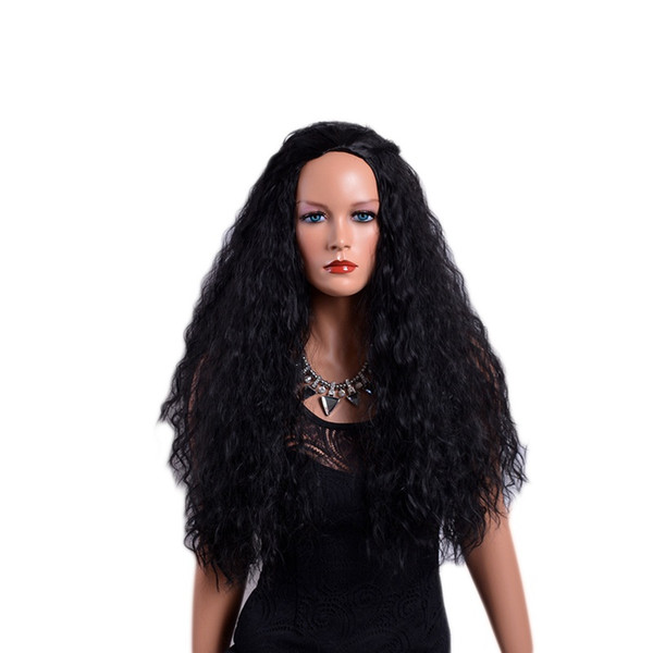 This is a hot selling high quality blackhot selling high quality black wig female long wig