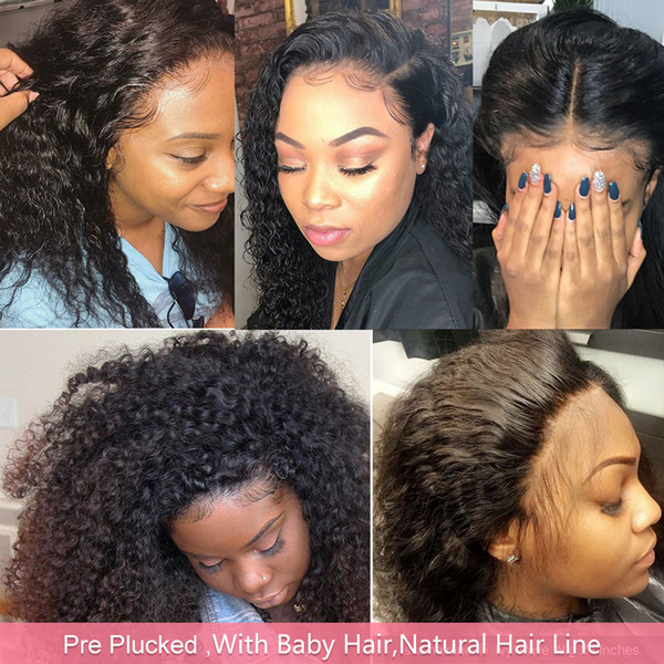 Deep Wave Human Lace Wigs Grade Brazilian Malaysian Virgin Soft Human Hair Lace Front Wig With Baby Hair Full Lace Wigs Bleached Knots