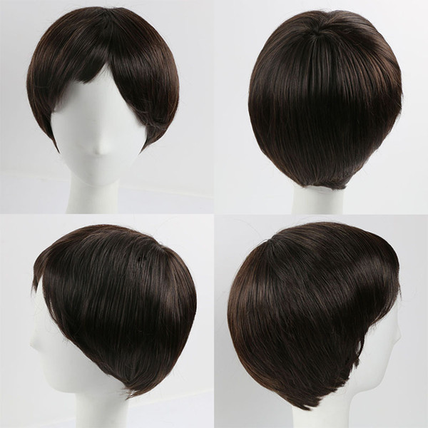 New Arrival Synthetic Hair Wigs Natural Style Short Straight Synthetic Full Wigs Daily Party Heat Resistant Wigs With Free Cap