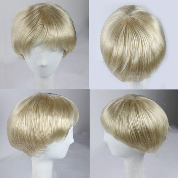 Dreamlike Stylish Short Straight Synthetic Hair Wig for Women Men Daily Party Cosplay Synthetic Wigs with Cap Free Shipping