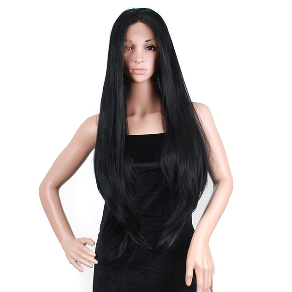 Factory direct wholesale synthetic hair lace front wig heat resistant fashion super wavy synthetic wigs black women