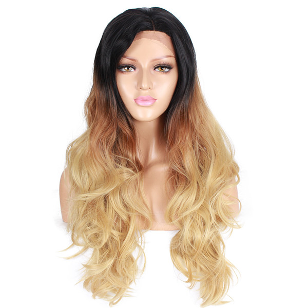 QDRapunzel hair Natural Looking Short Bob Lace Front Wig Synthetic BlondeHeat Resistant Fiber Hair