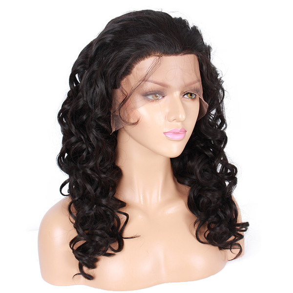 jiaozhou rapunzel Long Lace Front Wig Curly Heat Resistant Synthetic Wig Body Wave