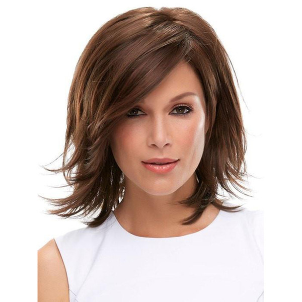 Women's Synthetic Hair Wig High Quality Ladies Outside Shoulder High Quality Chemical Fiber High Temperature Chemical Curling Short Hair Wig