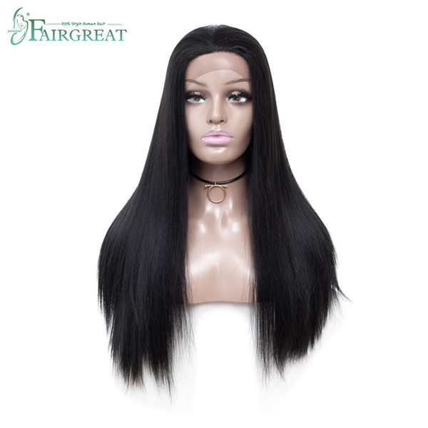 Fairgreat 24inch Long Straight Synthetic Lace Front Wigs For Women Natural Looking Hair Wigs For Black Women