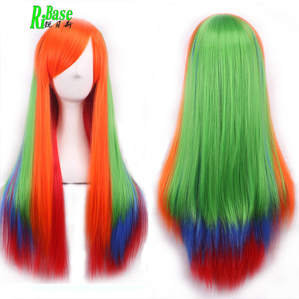 RiBase Hair 70Cm Long Straight Synthetic Wigs Heat Resistant Synthetic Female Hair Wig High Temperature Fiber