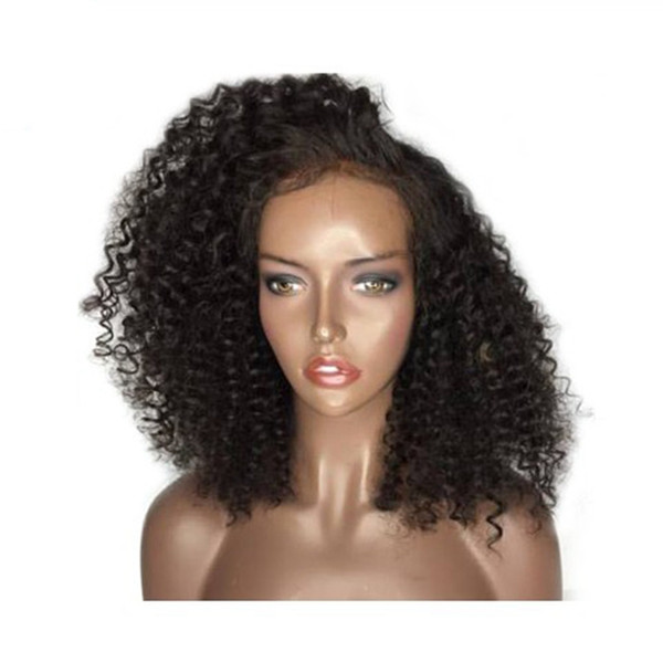 Synthetic Kinky Curly Lace Front Wig For African American Full Density Kinky Curly Synthetic Wigs Heat Resistant With Baby Hair