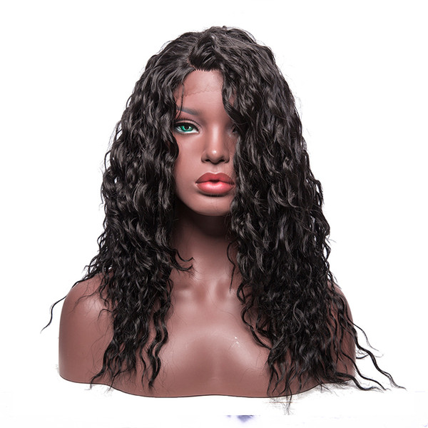 Lace Wig Big Curly Synthetic Fiber Hair Heat Resistant Glueless Synthetic Lace Front Wig Loose Curly For Black Women