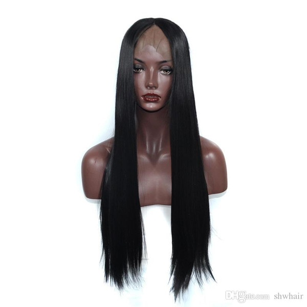 Synthetic Lace Front Wigs Baby Hairs Long Silky Straight Heat Resistant Fiber Hair Glueless Synthetic Lacefront Wig For Black Women