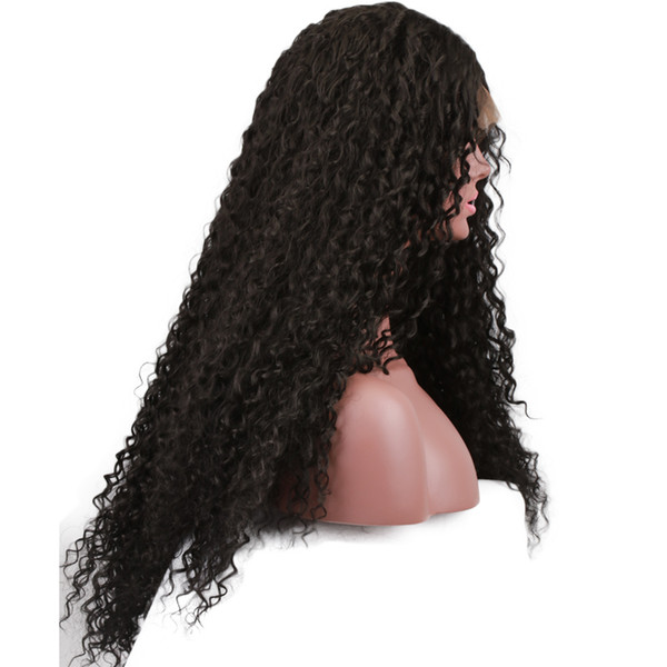 Long Curly Side Parting Lace Front Synthetic Wig For Black Women Glueless Synthetic Lace Front Wig Curly Heat Resistant With Baby Hair