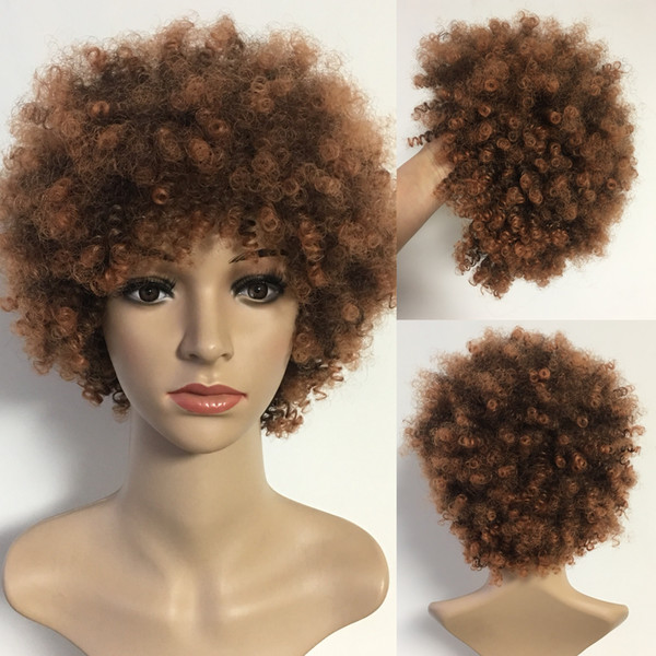 5 Styles Bob Wigs Mix Brown With Bangs For Black Women Curly Wavy Hair Synthetic Classic HOT Kanekalon Wig Natural Hair Sale In Stock