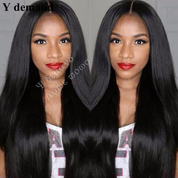 Synthetic Wigs For Black Women Japanese Heat Resistant Fiber Long Straight Afro front Lace Hair Y demand Wholesale Price