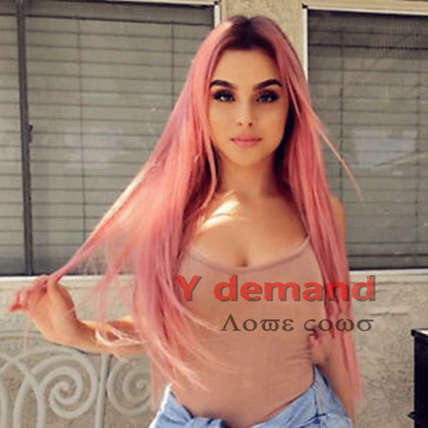 Y demand Fluffy Classic Wig Long Pink Balayage Hairstyle Straight Hair Ombre Women Synthetic Hair Wig