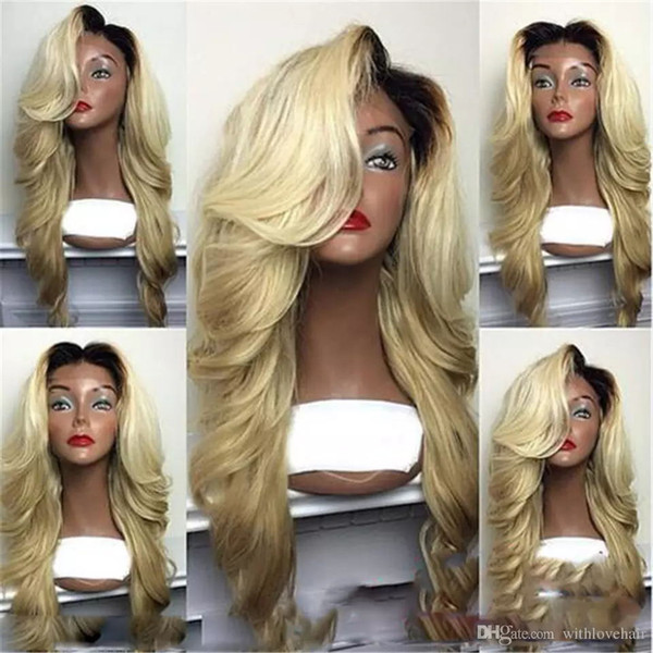 Cheap Kylie Jenner Sexy 613 Long Blonde Ombre Wigs Best Bundles Blonde hair for black women