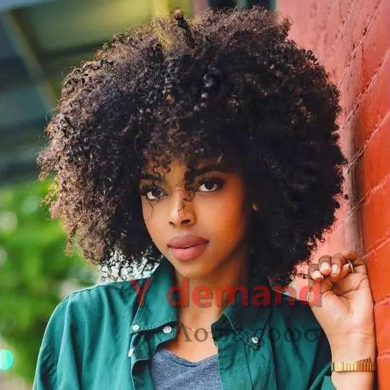 Black Short Bob Wigs Brazilian Virgin Hair Curly Full Synthetic Hair Wigs For Black Women Hair Cosplay wig