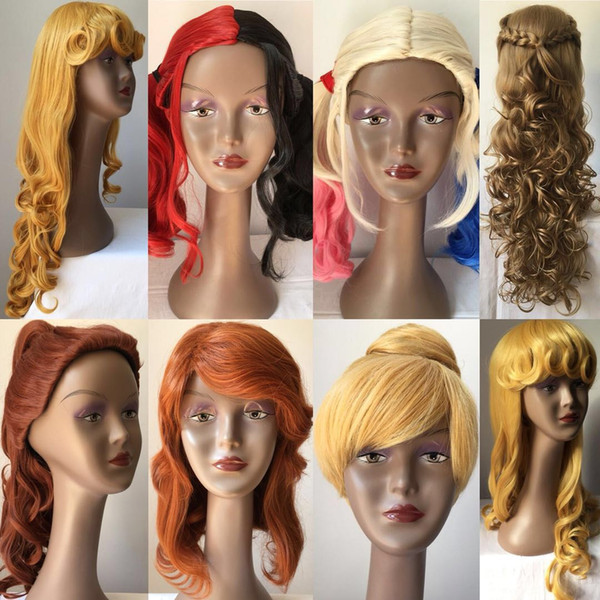 Movie 8 Styles Princess Cinderella Blonde Bun Wedding Wig Blonde Costume Cosplay wig For Party 