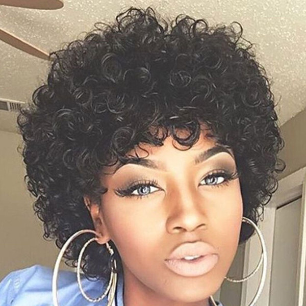 Fashion Newest Short Afro Kinky Curly Full Wigs Synthetic Wig for Black Women High Quality In Stock High Temperature Fiber Y demand