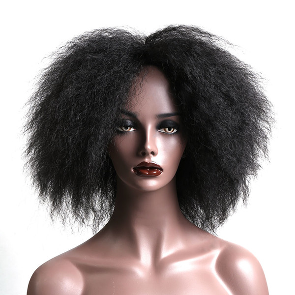 Brazilian Human Hair Short BOBO Full Wigs Virgin Hair Kinky Curly Glueless For Black Women With Baby Hair